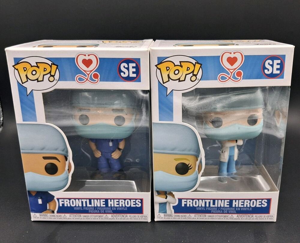 Funko Pop! Vinyls Frontline Heroes Set Of 2 Special Edition Male & Female Nurses